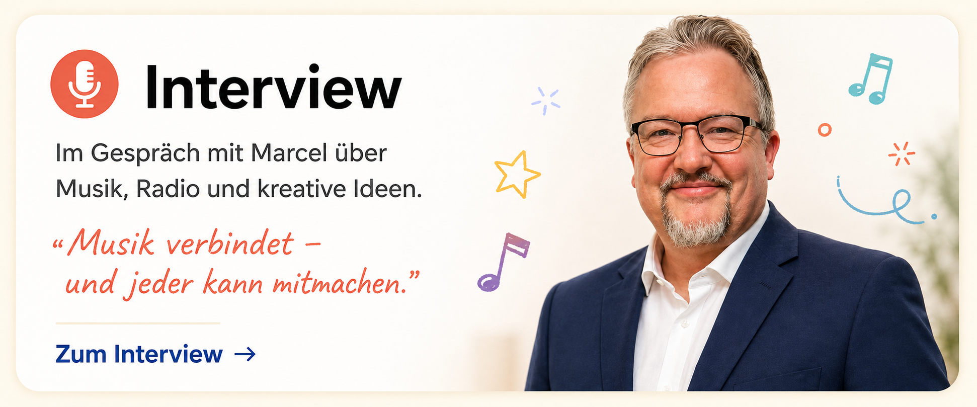 Interviewgrafik mit Marcel