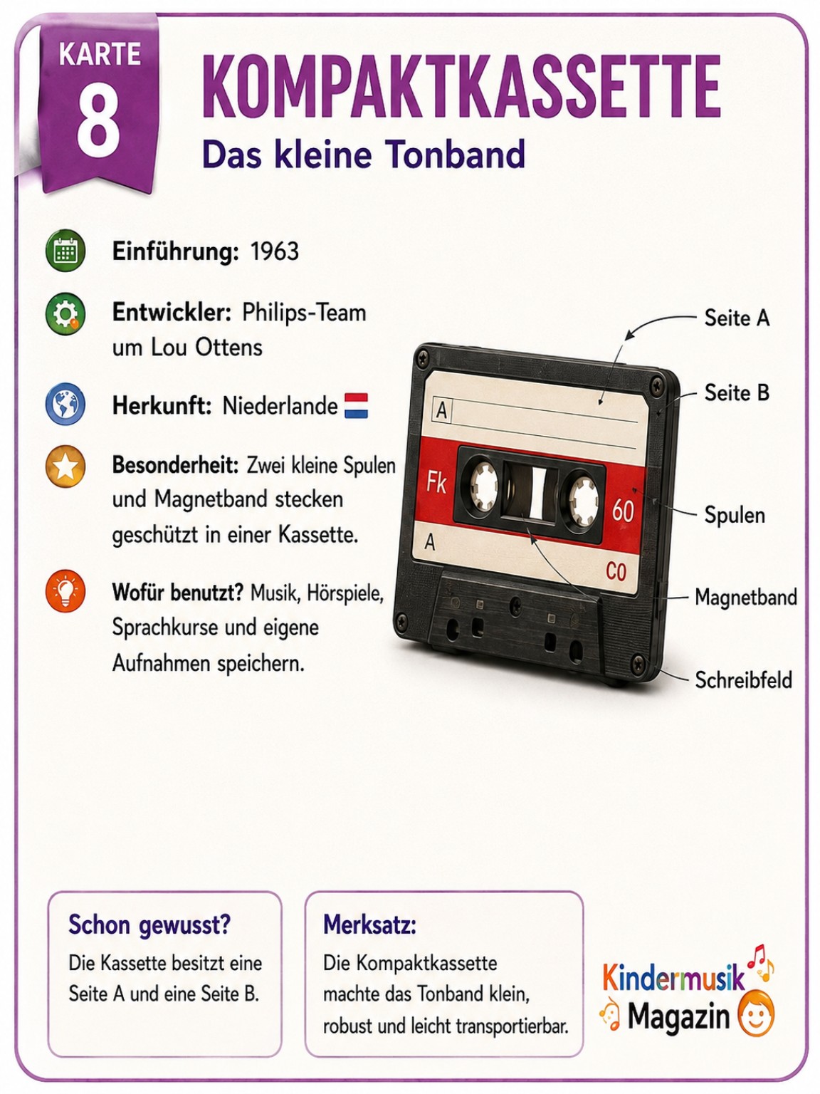 Arbeitsblatt Kompaktkassette