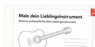 Ausmalbild Instrumente